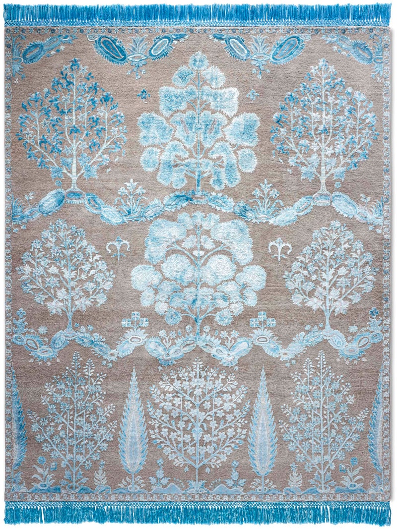 Премиальный ковер Mughal Blue / Grey | Размер: 274 x 365 см