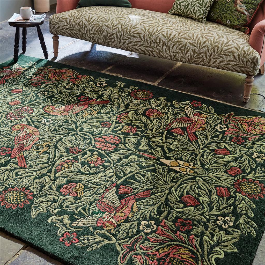 Килим ручної роботи Bird Tump Green 128307 | Розмір: 200 x 280 см