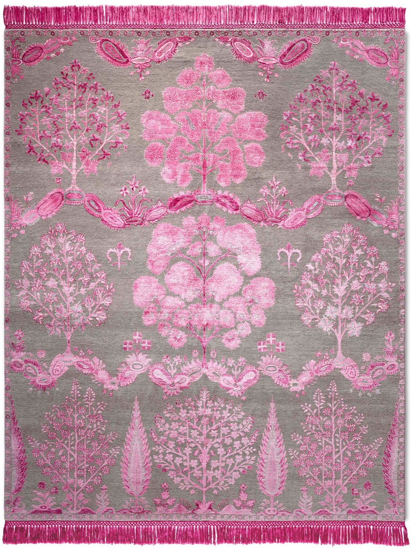 Преміальний килим ручної роботи Mughal Pink