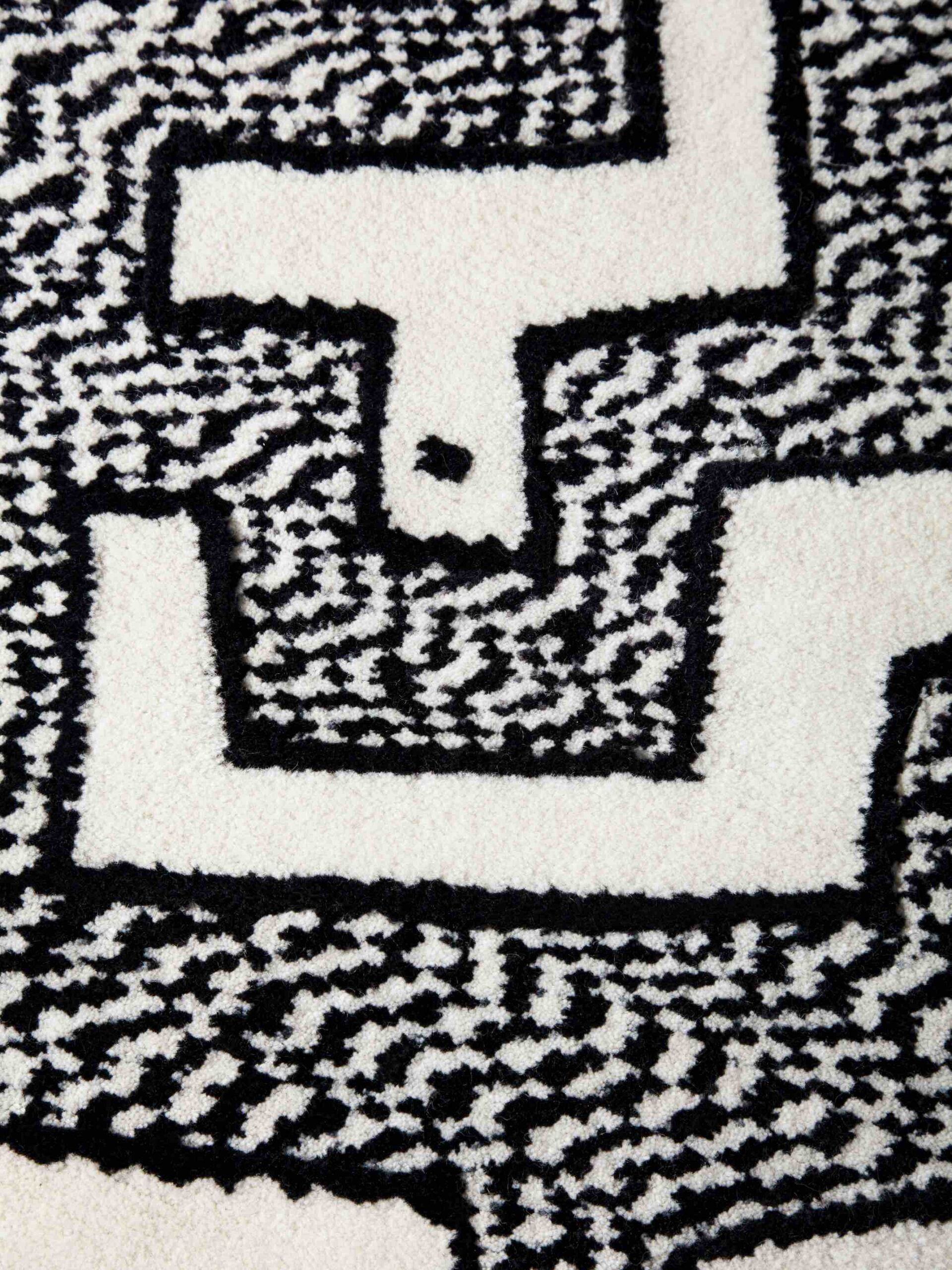 Круглий килим італійський ручної роботи Ciliophora