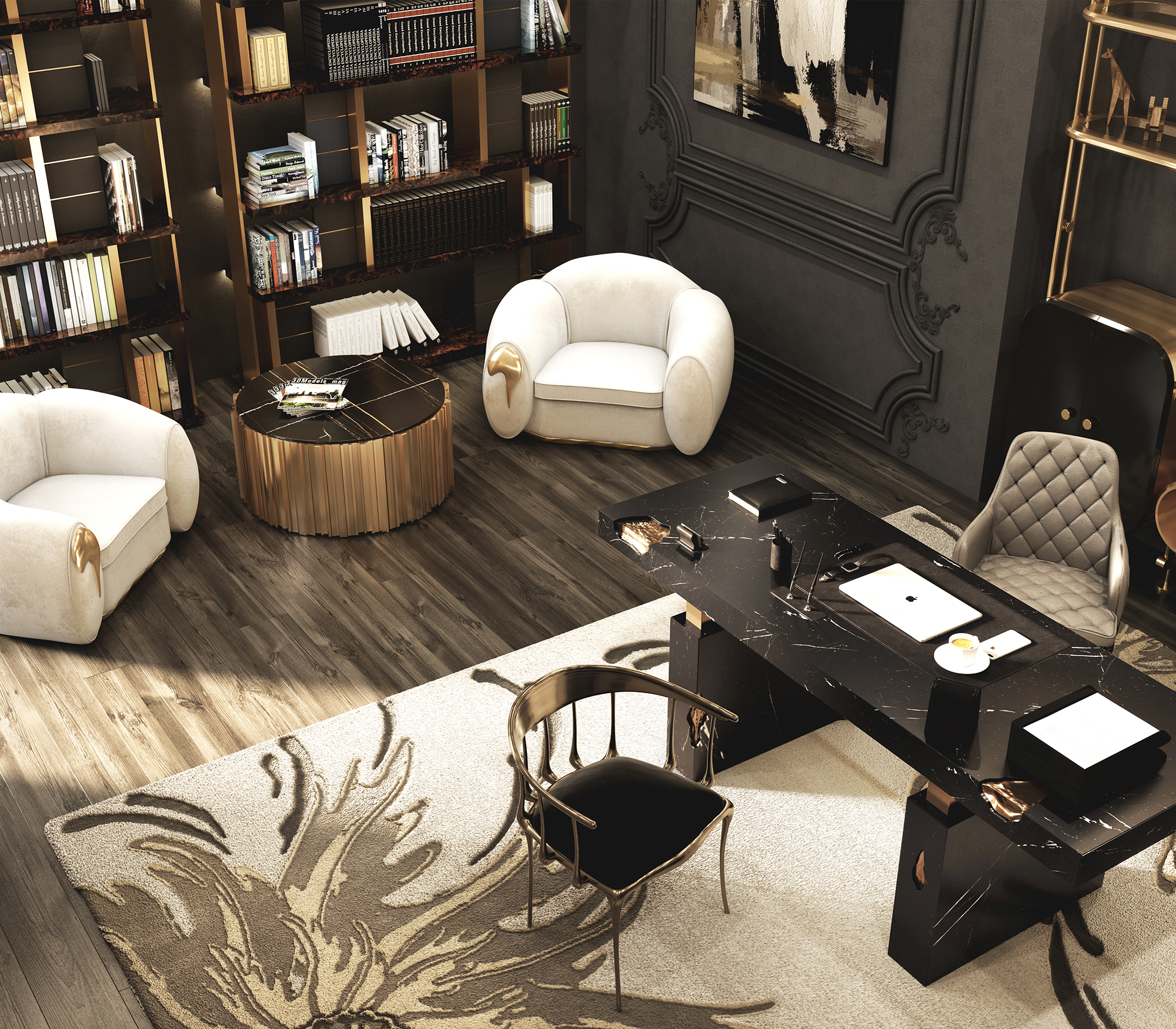 Письменный стол Dominion Nero Marquina Desk