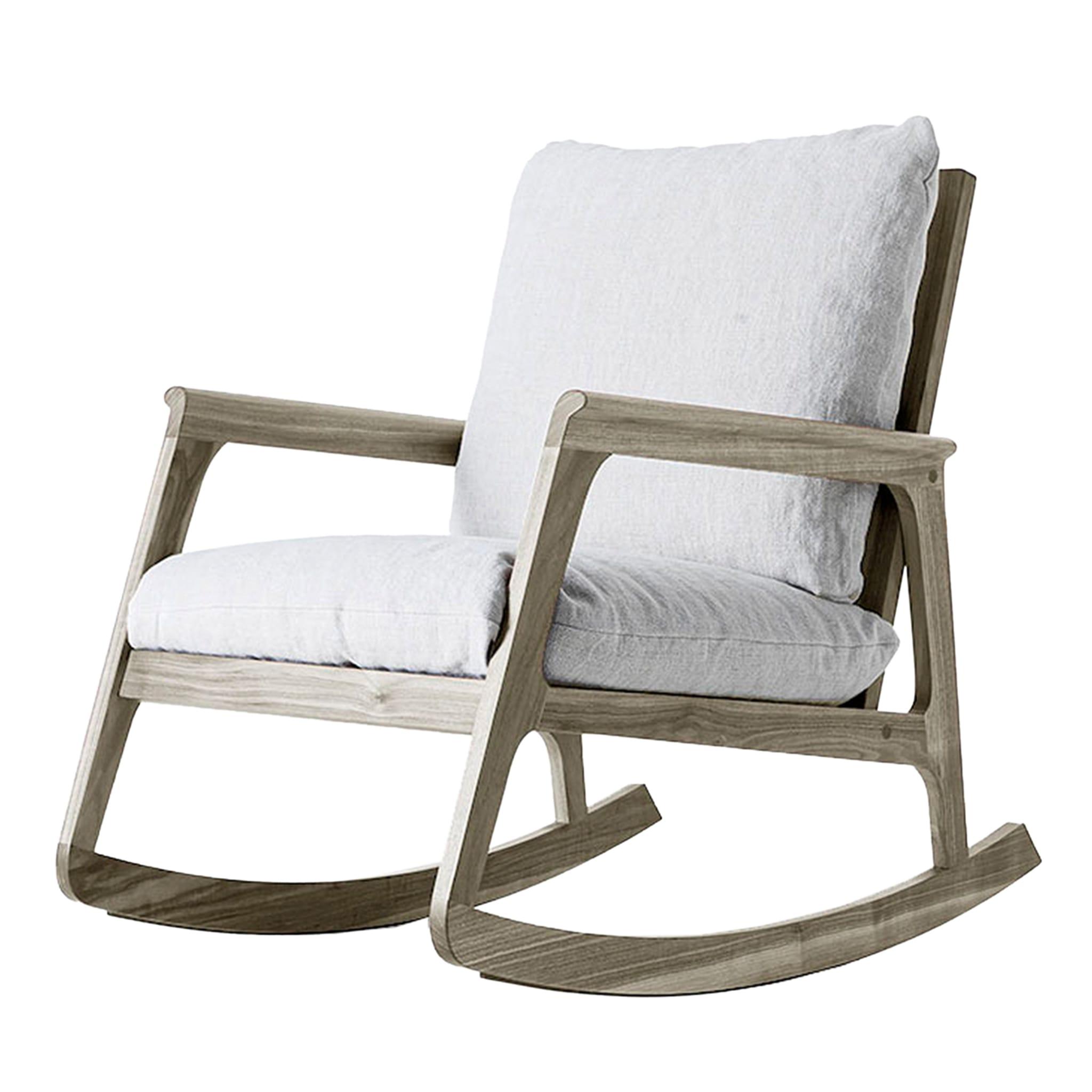 Кресло-качалка Италия Momento Grey | Обивка: Linen UNICO NF184 04