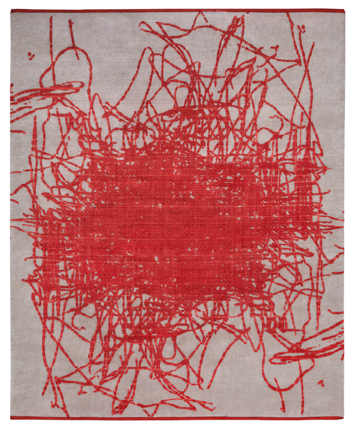 Ковер Grid Muted 2 Red ☞ Размер: 500 x 600 см
