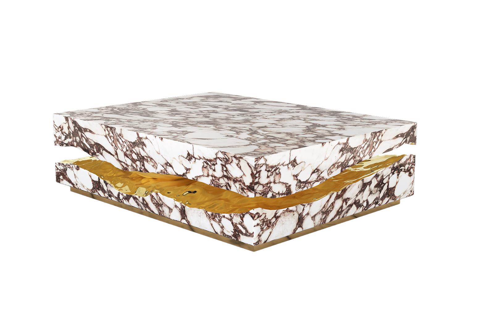 Журнальний столик Boulder Calacatta Violla Marble Table