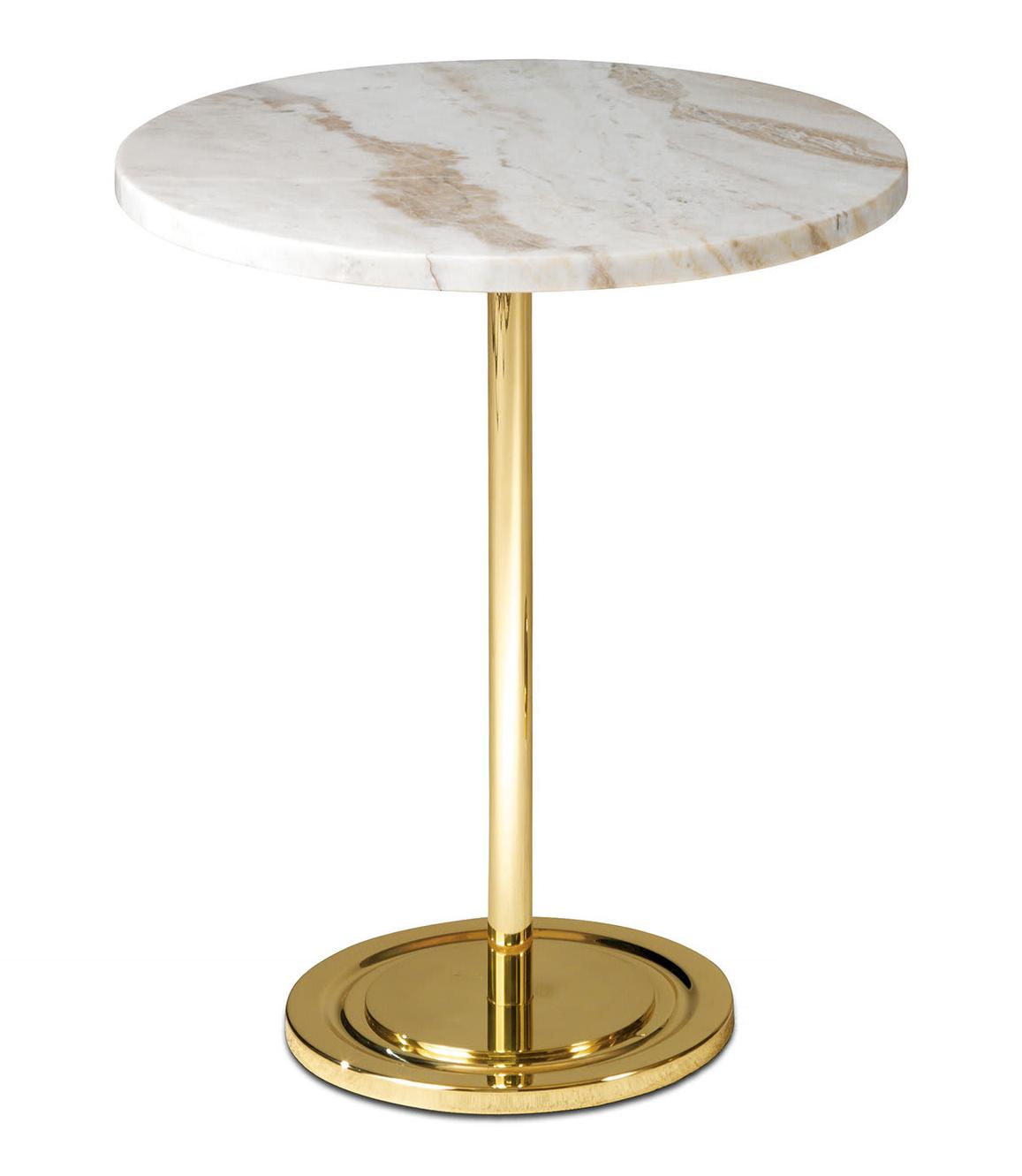 Высокий приставной столик с мраморной столешницей Marble