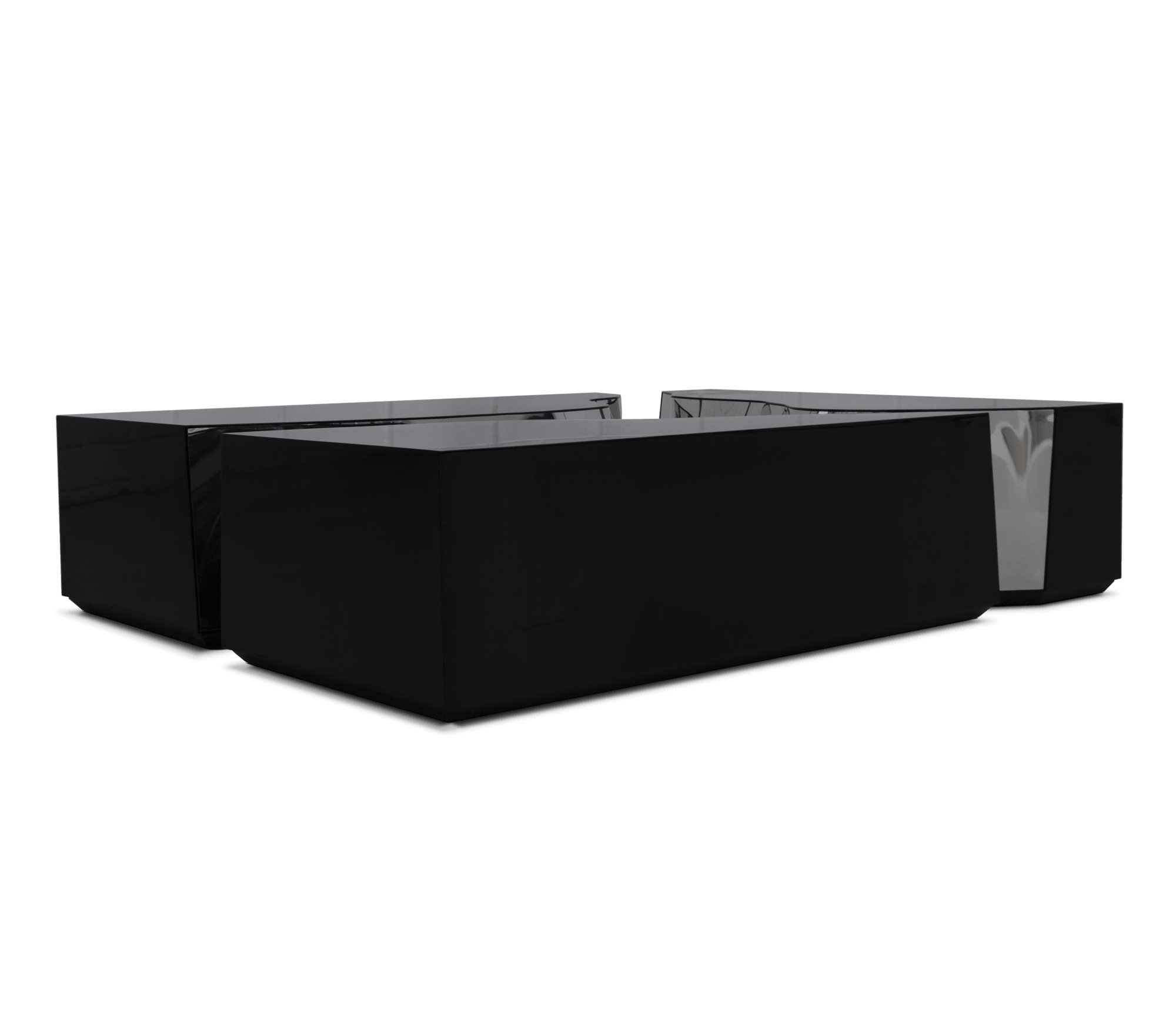 Журнальний столик Fissure Black Silver
