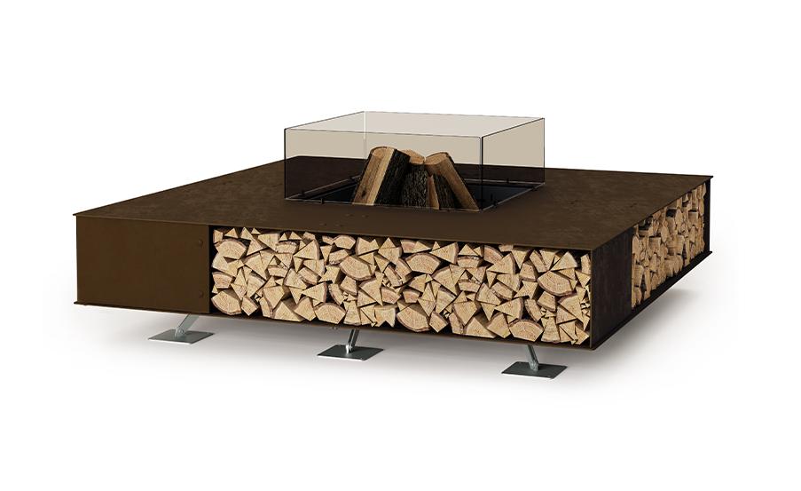 Уличная квадратная жаровня Toast corten (Италия)