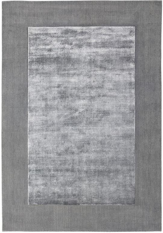 Килим індійський з шерсті та віскози Border Grey | Розмір: 160 x 230 см