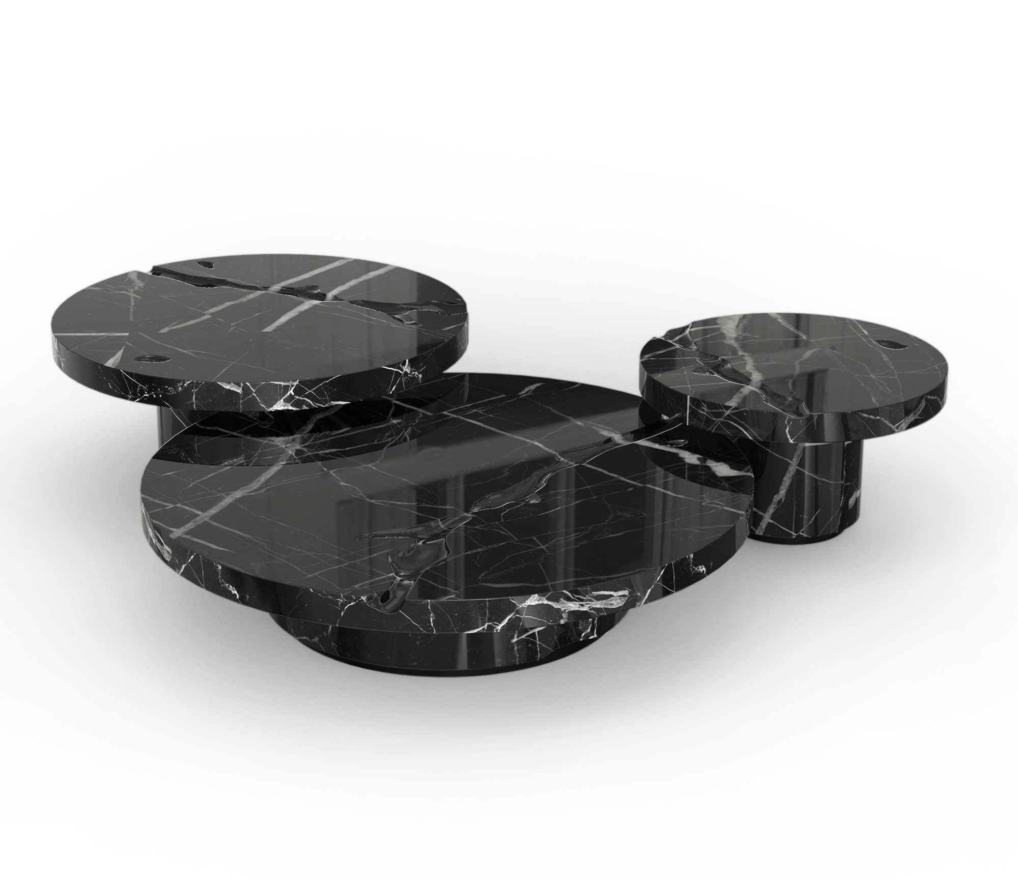 Журнальный столик Dominion Nero Marquina 3-Piece Set