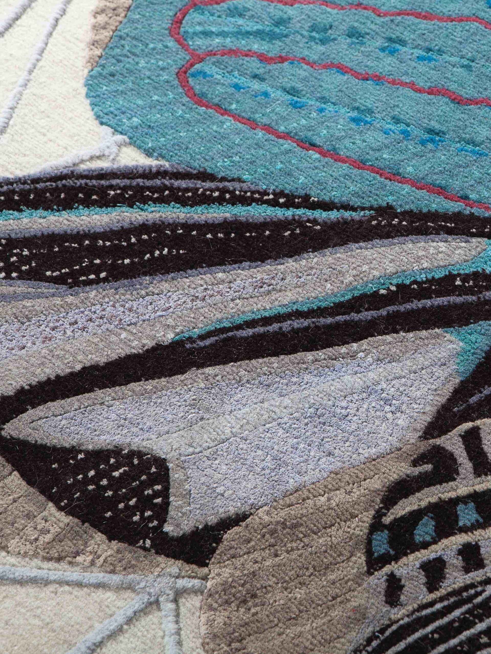 Круглий килим італійський ручної роботи Tacua Oval