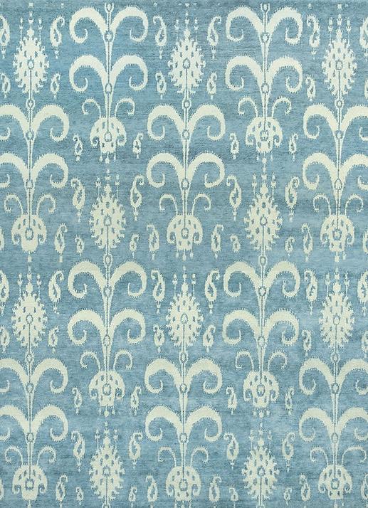 Ковер из шерсти Ikat Blue