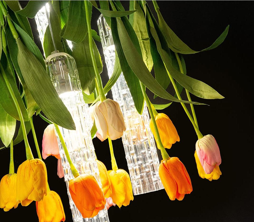 Малая круглая люстра Tulip