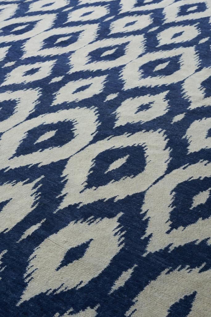 Ковер из шерсти Ikat Blue