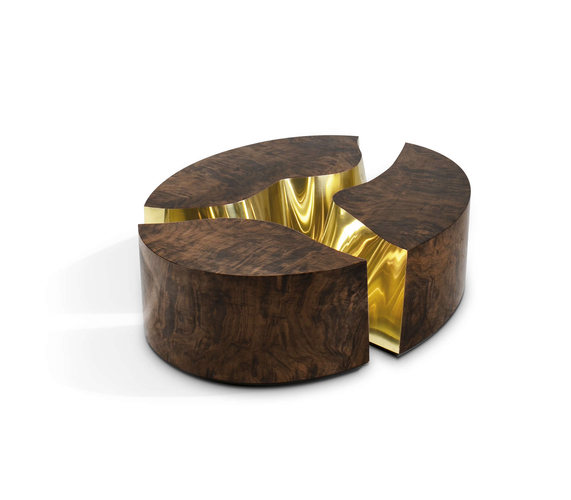 Журнальный столик Fissure Oval Walnut