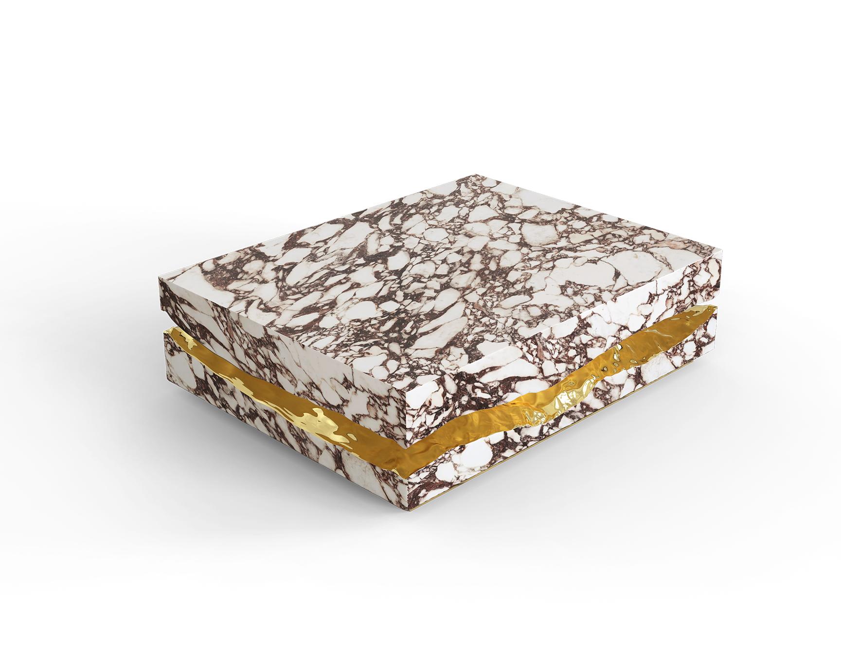 Журнальний столик Boulder Calacatta Violla Marble Table