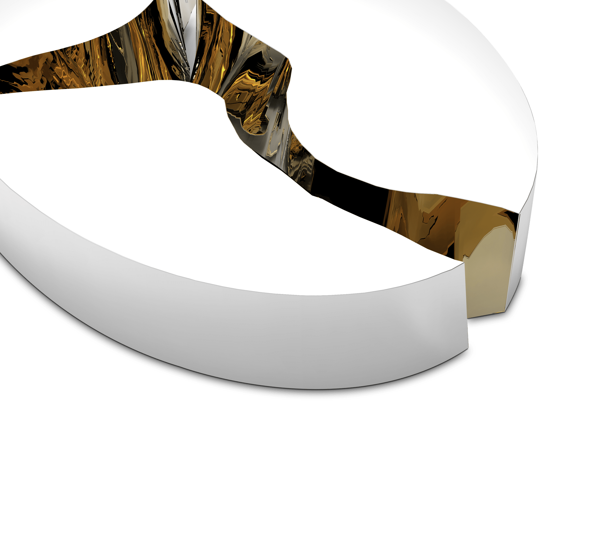 Журнальний столик Fissure Oval White