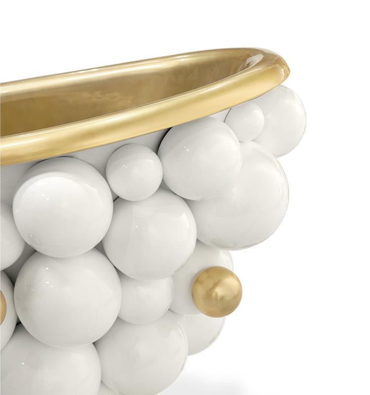 Дизайнерська ванна Gravity White/Gold