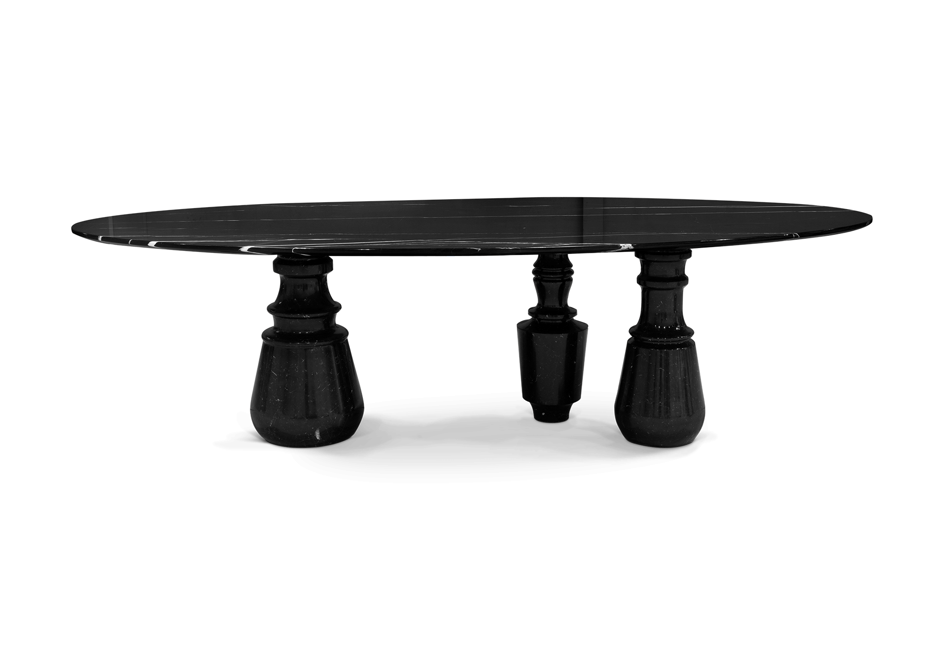 Обеденный стол Obsidian Oval XL Nero Marquina