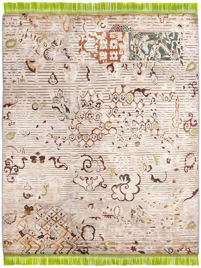 Эксклюзивный ковер Dragon Green / Beige ☞ Розмір: 365 x 457 см