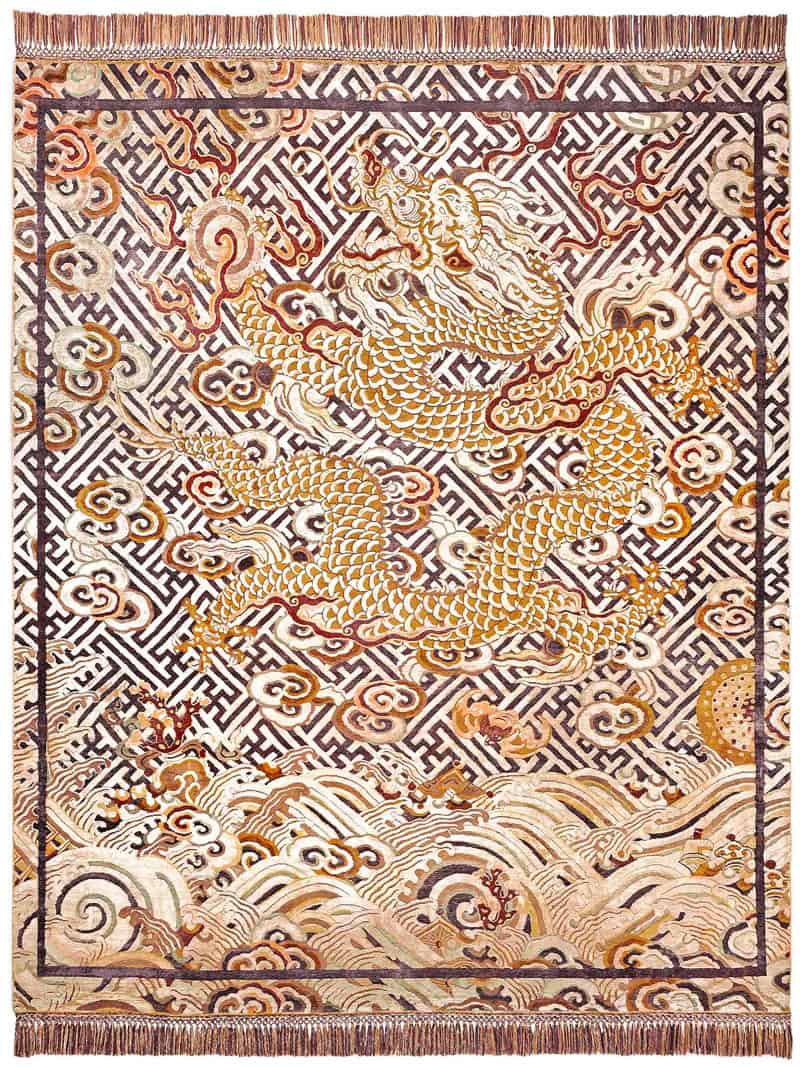 Роскошный ковер ручной работы Dragon ☞ Розмір: 300 x 400 см