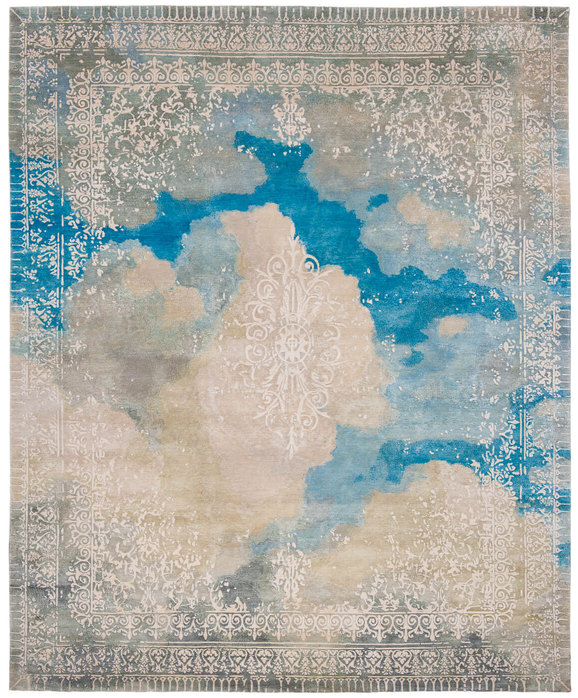 Килим Ferrara Cloud Special Rocked White Blue