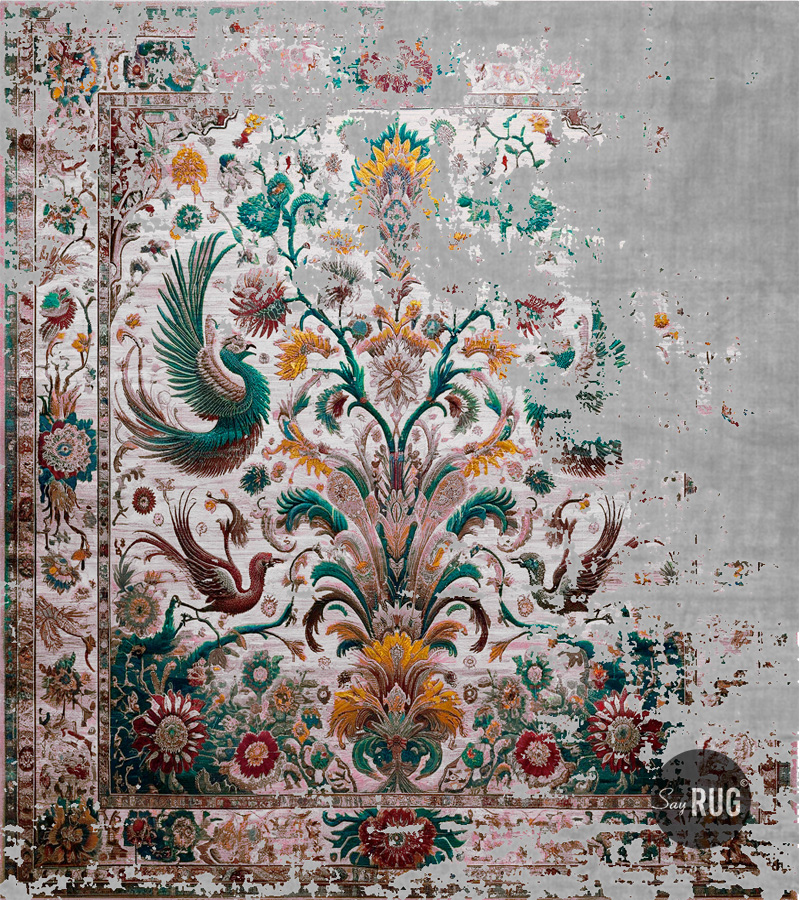 Килим преміум класу Paradise Garden Faded Green