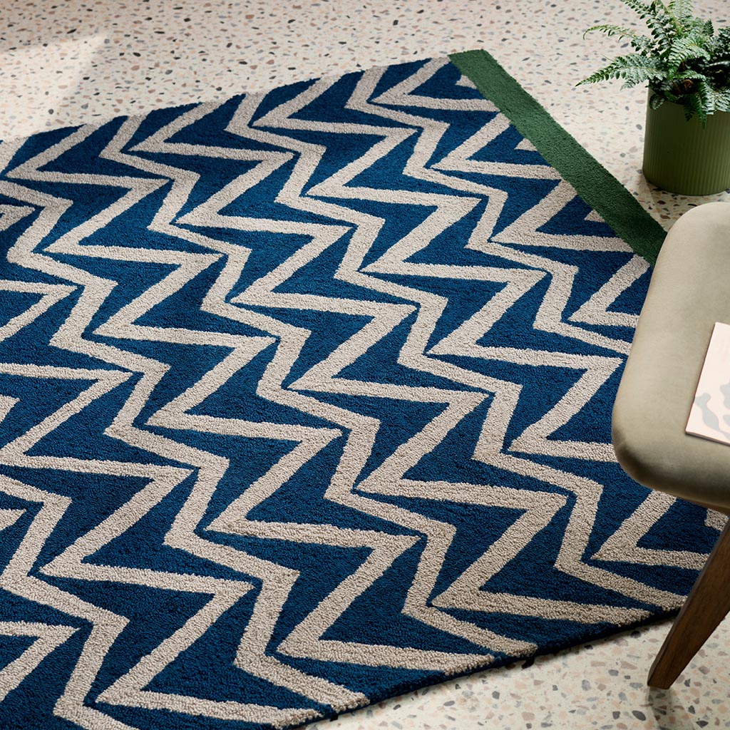 Килим вуличний Flat Weave Blue | Розмір: 200 x 280 см