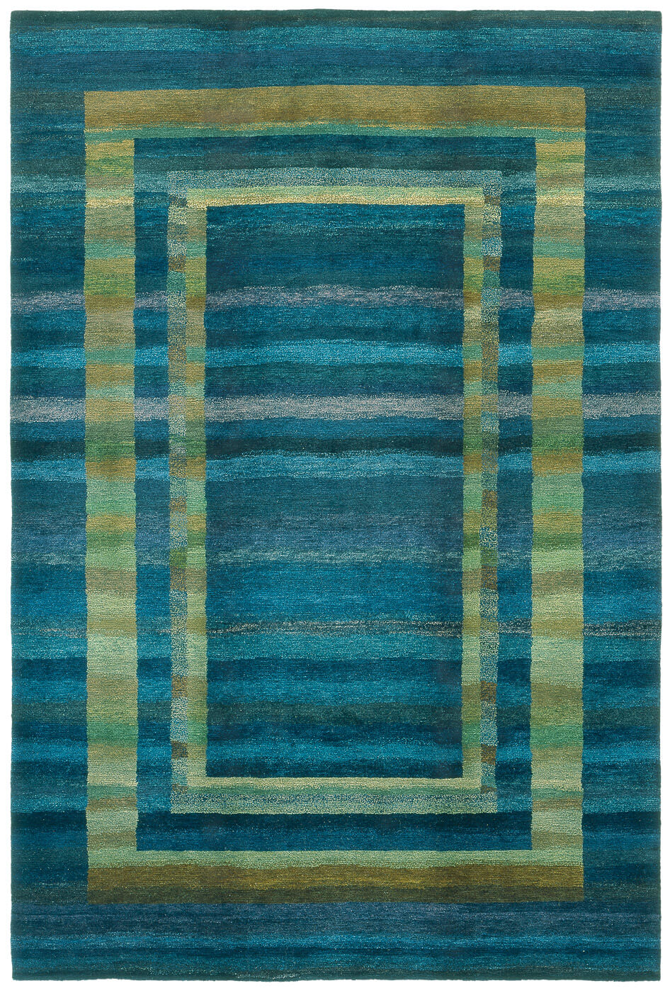 Килим Gamba Triple Border Blue Green