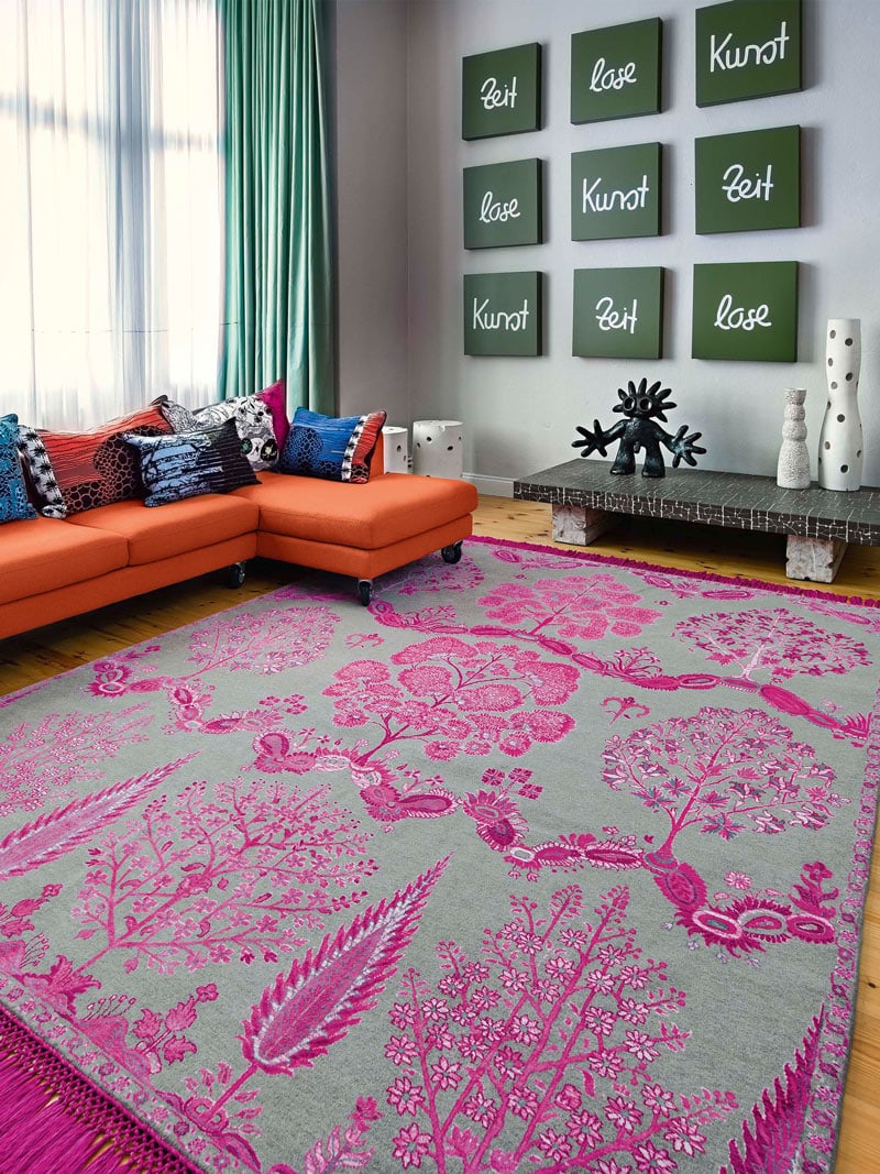 Преміальний килим ручної роботи Mughal Pink