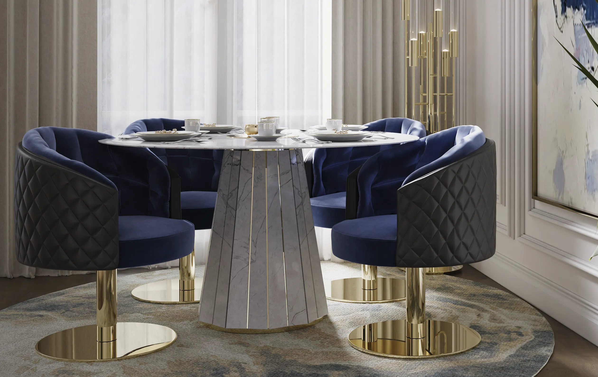Поворотний обідній стілець Luxe