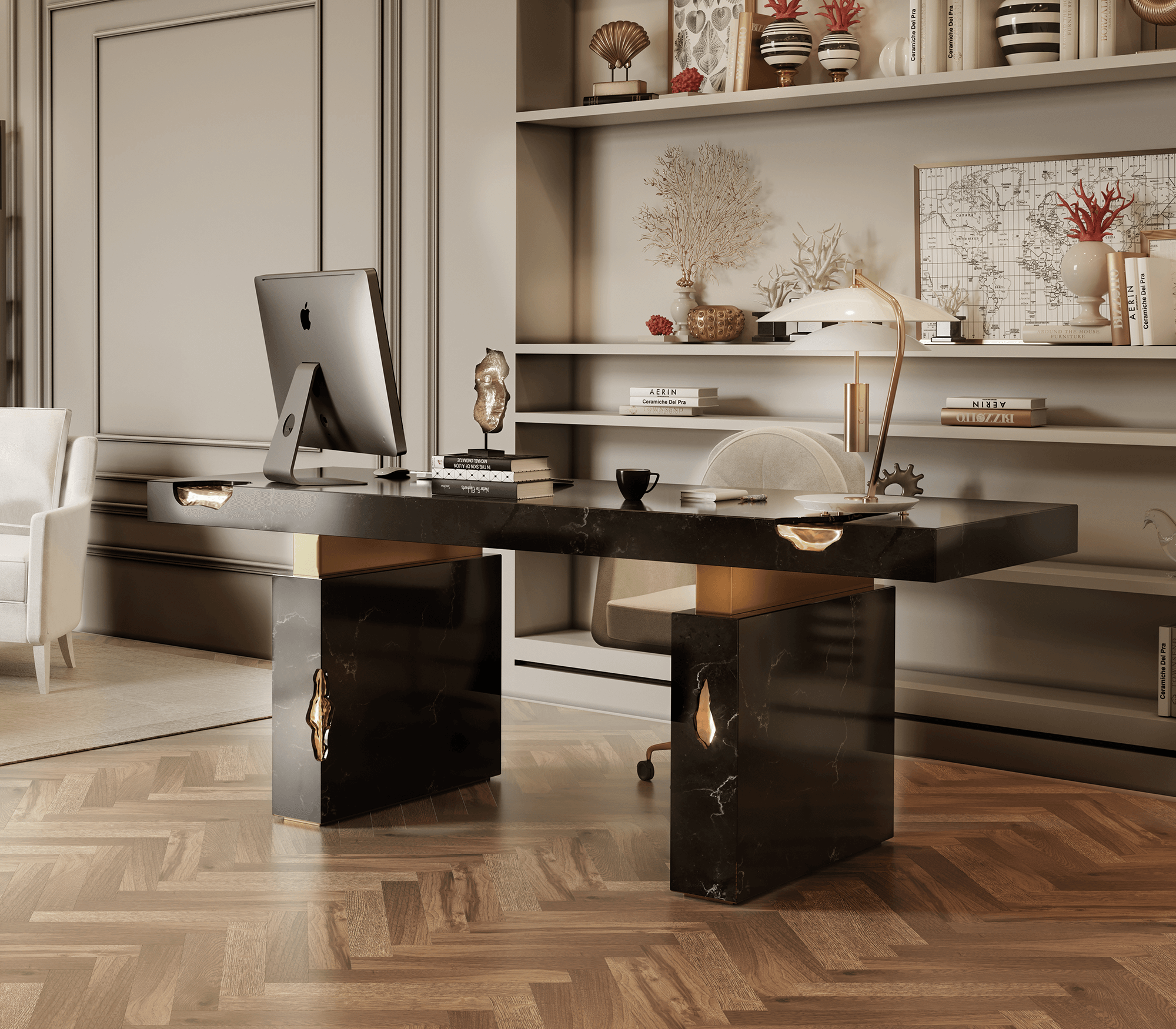Письменный стол Dominion Nero Marquina Desk