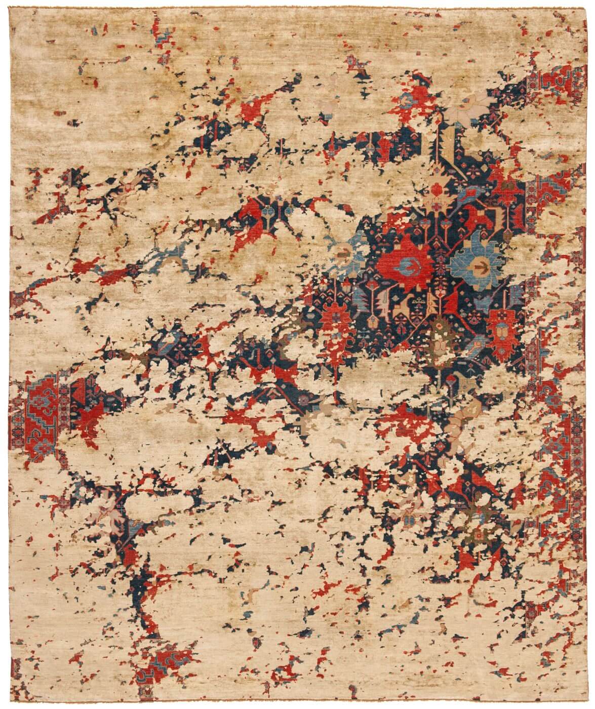 Ковер эксклюзивный Bidjar Leyton Aerial Navyblue Dirtywhite Silk | Размер: 250 x 300 см