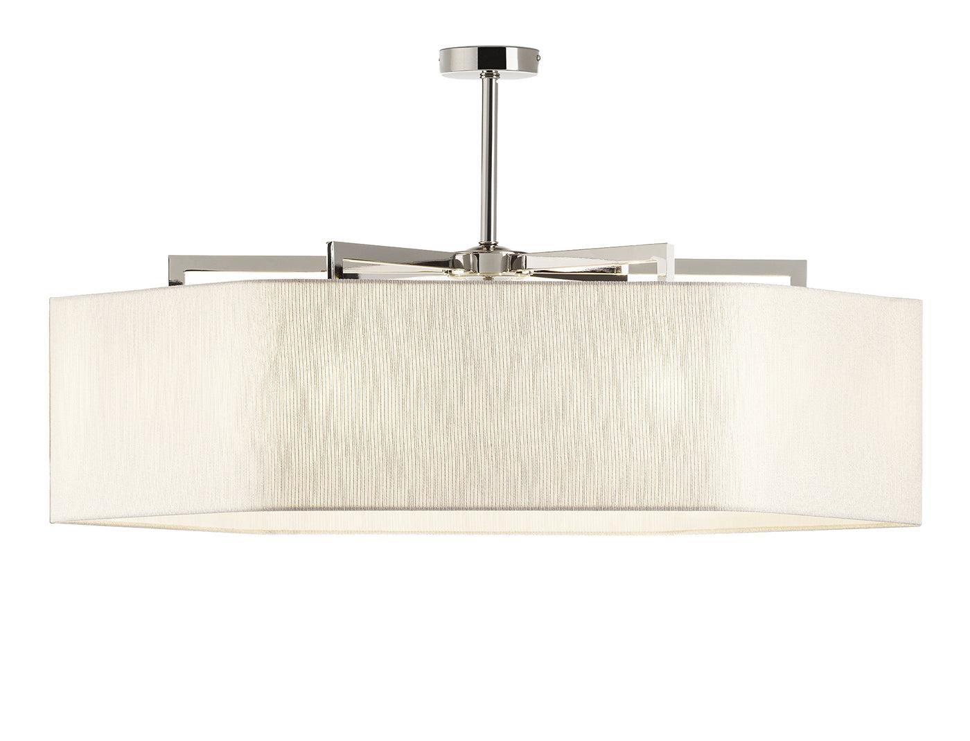 Шестиугольная люстра Polished Nickel
