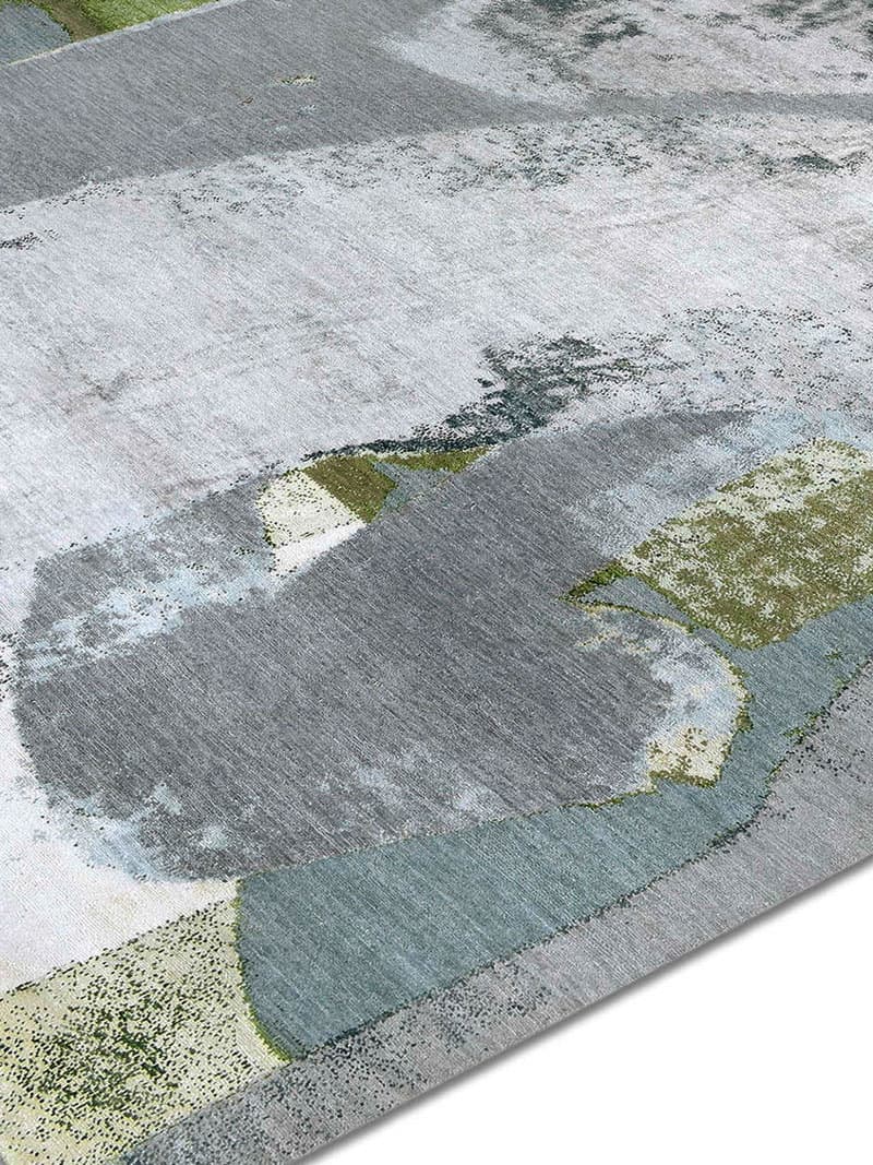 Розкішний килим ручної роботи Green Rust | Розмір: 122 x 183 см