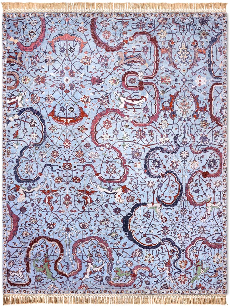 Преміальний килим ручної роботи Tabriz Light Blue