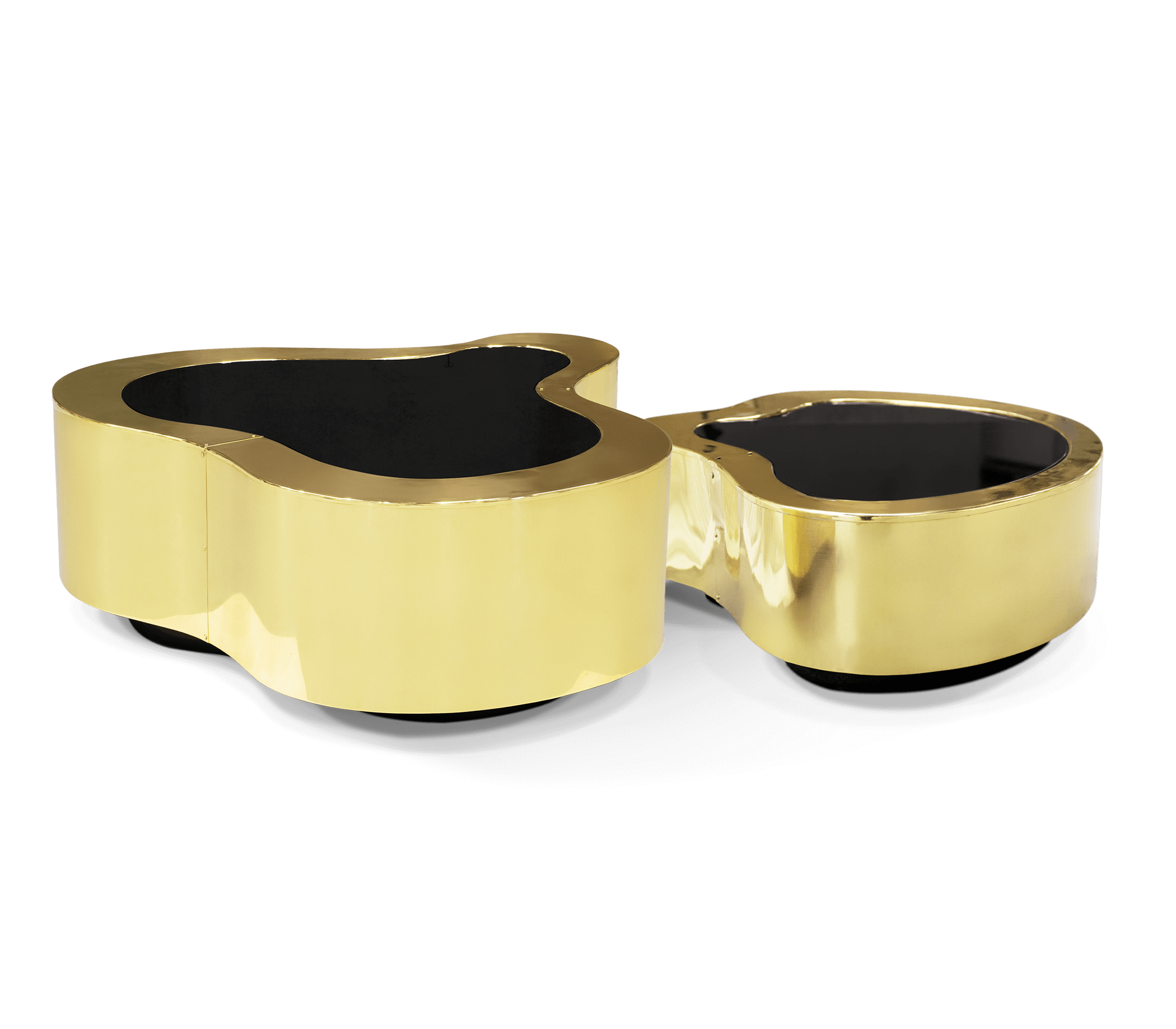 Журнальний столик Crest Polished Brass Set | Конфігурація: Big