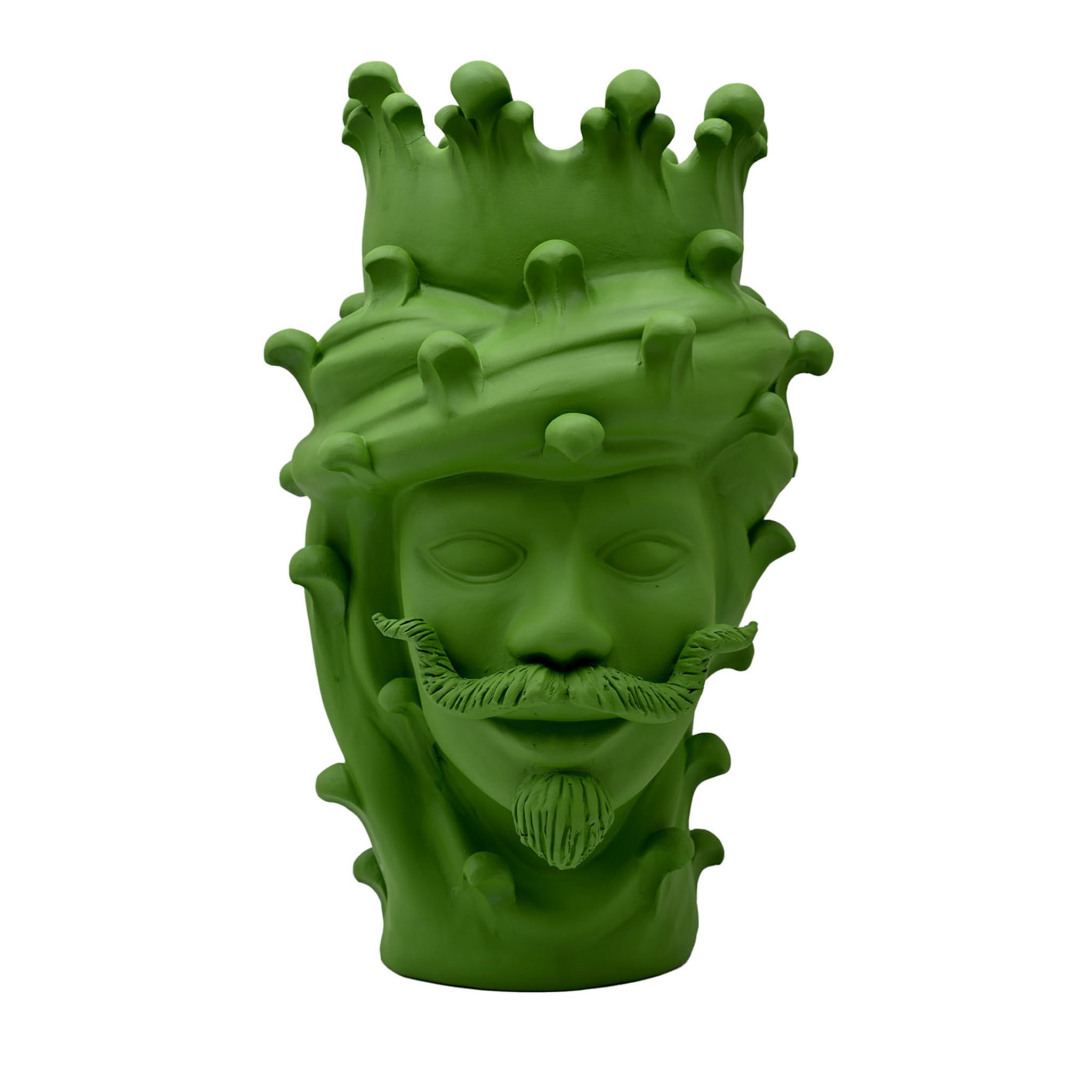 Матовая зелёная скульптура Moor's Head