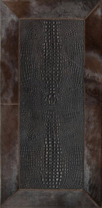 Килим з натуральної шкіри коричневий Achilles ☞ Розмір: 60 x 120 см