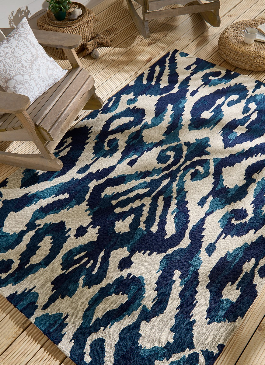 Килим для вулиці Kasuri Indigo | Розмір: 250 x 350 см