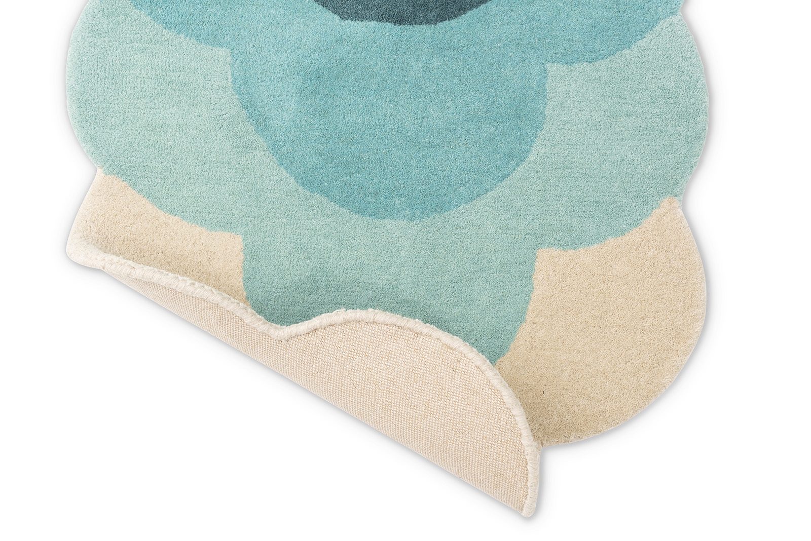 Килим дизайнерський Optical Flower Teal | Розмір: 87 x 300 см