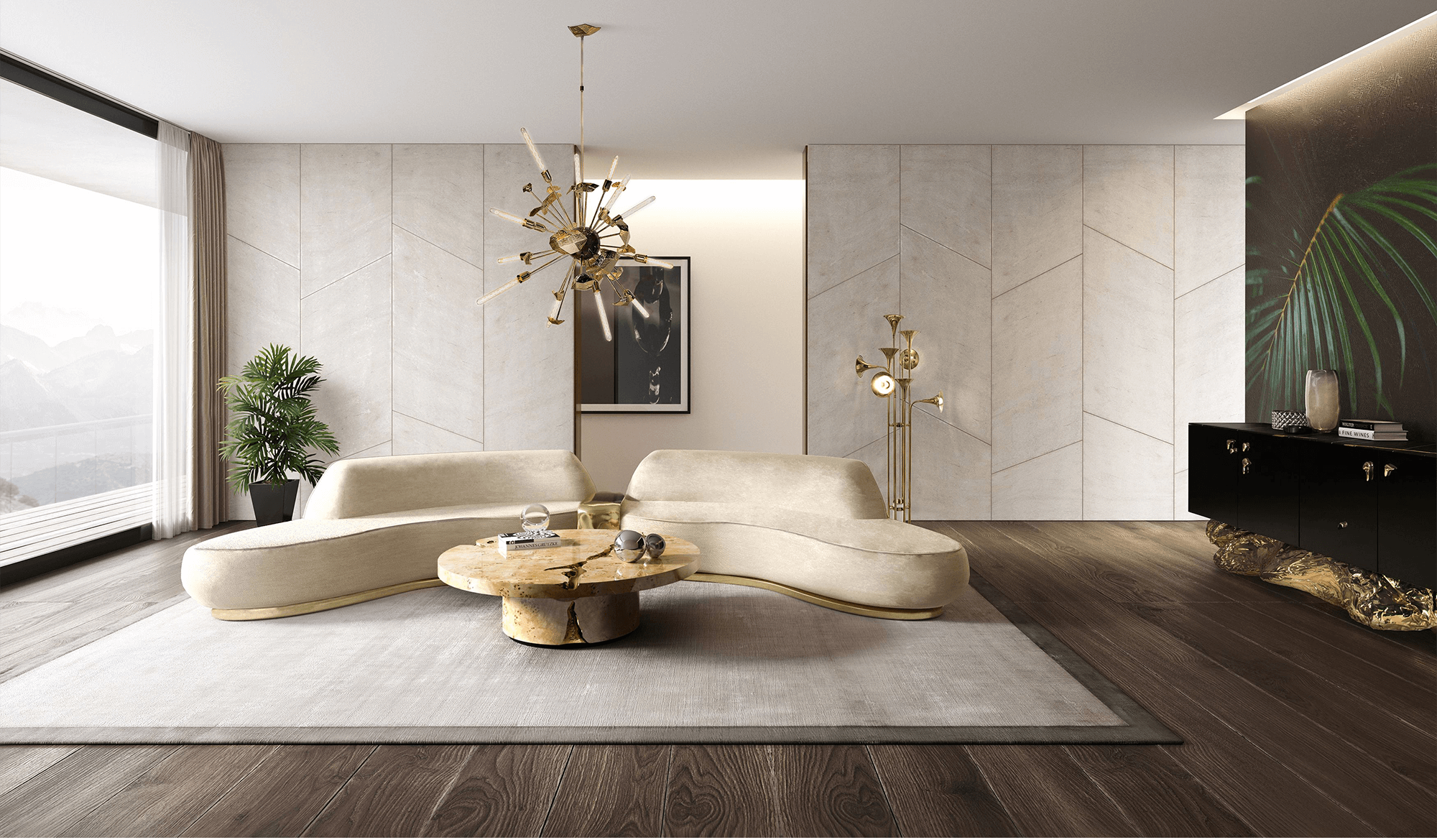 Журнальний столик Dominion Poplar Root 3-Piece Set