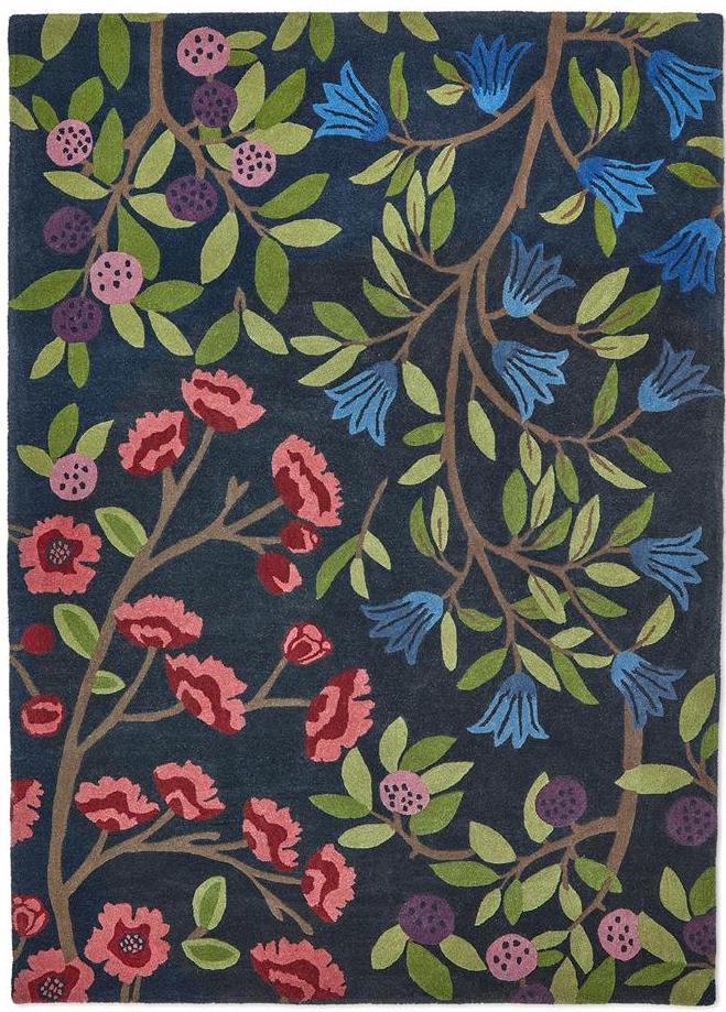Килим квітковий Foraging Indigo 146618 | Розмір: 170 x 240 см
