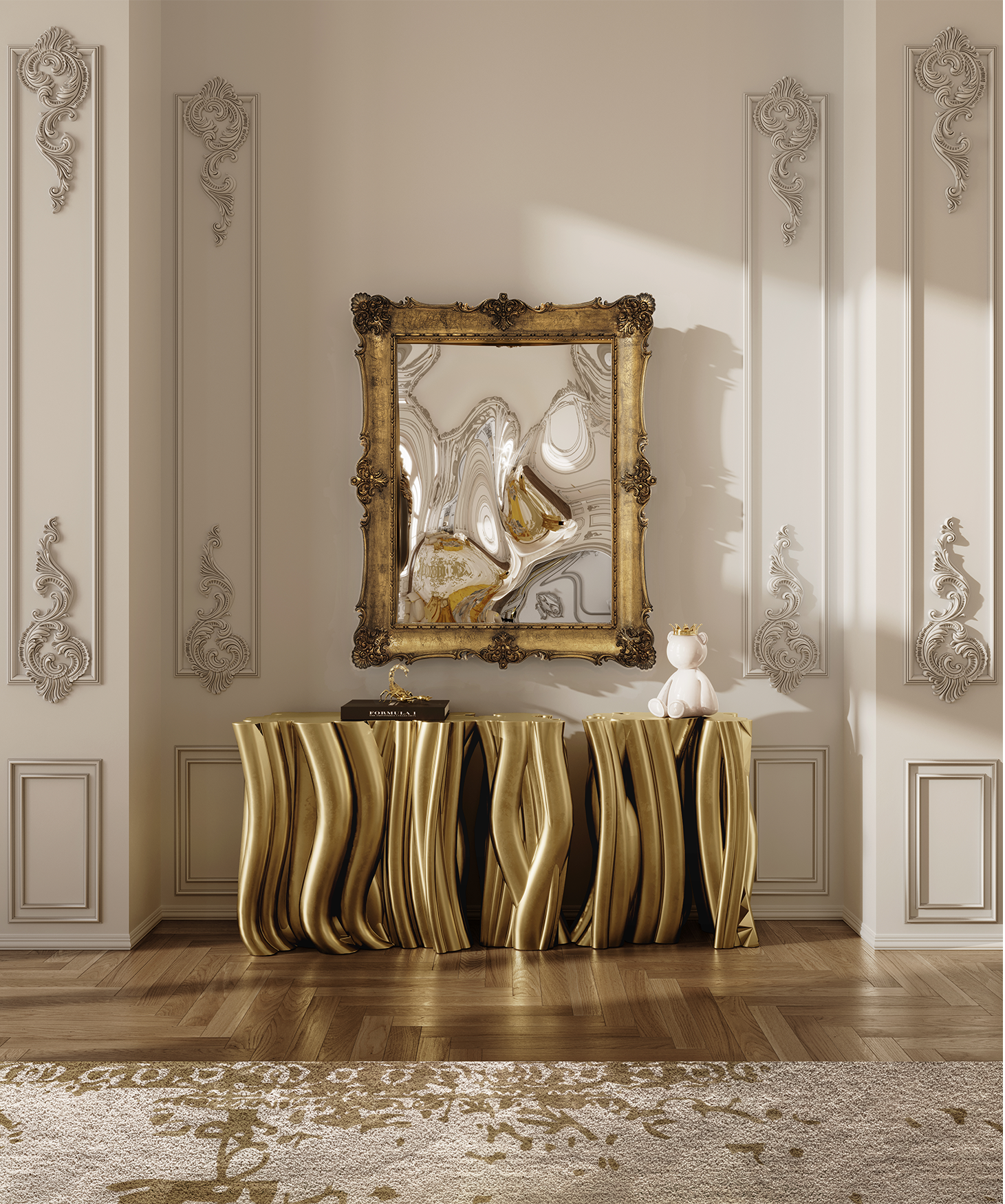 Тумба Monochrome Gold Premium
