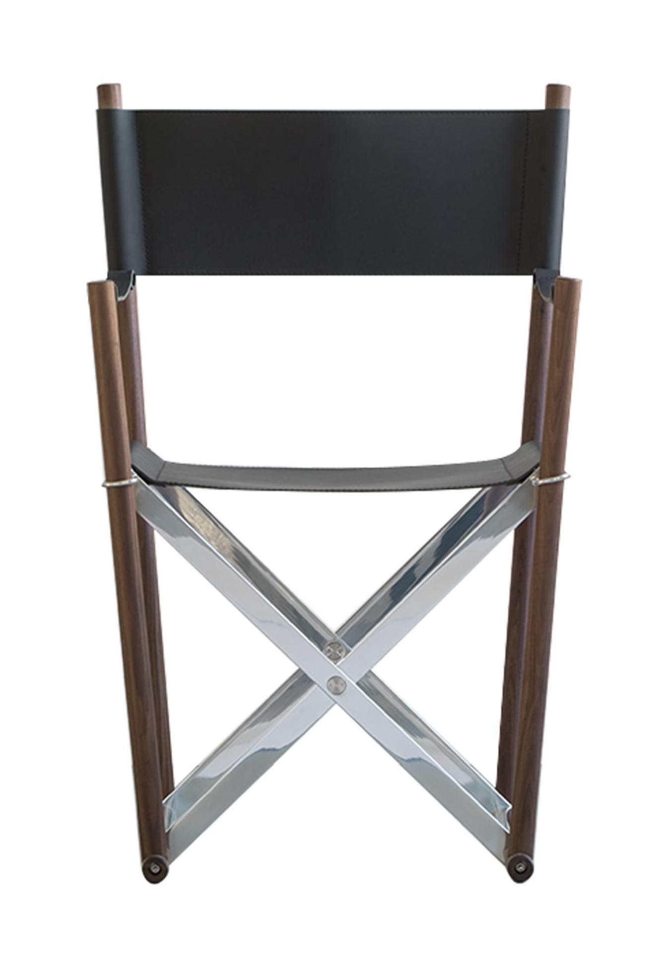 Стілець шкіряний Regista | Основа: Solid Black Walnut | Сидіння: Кожа