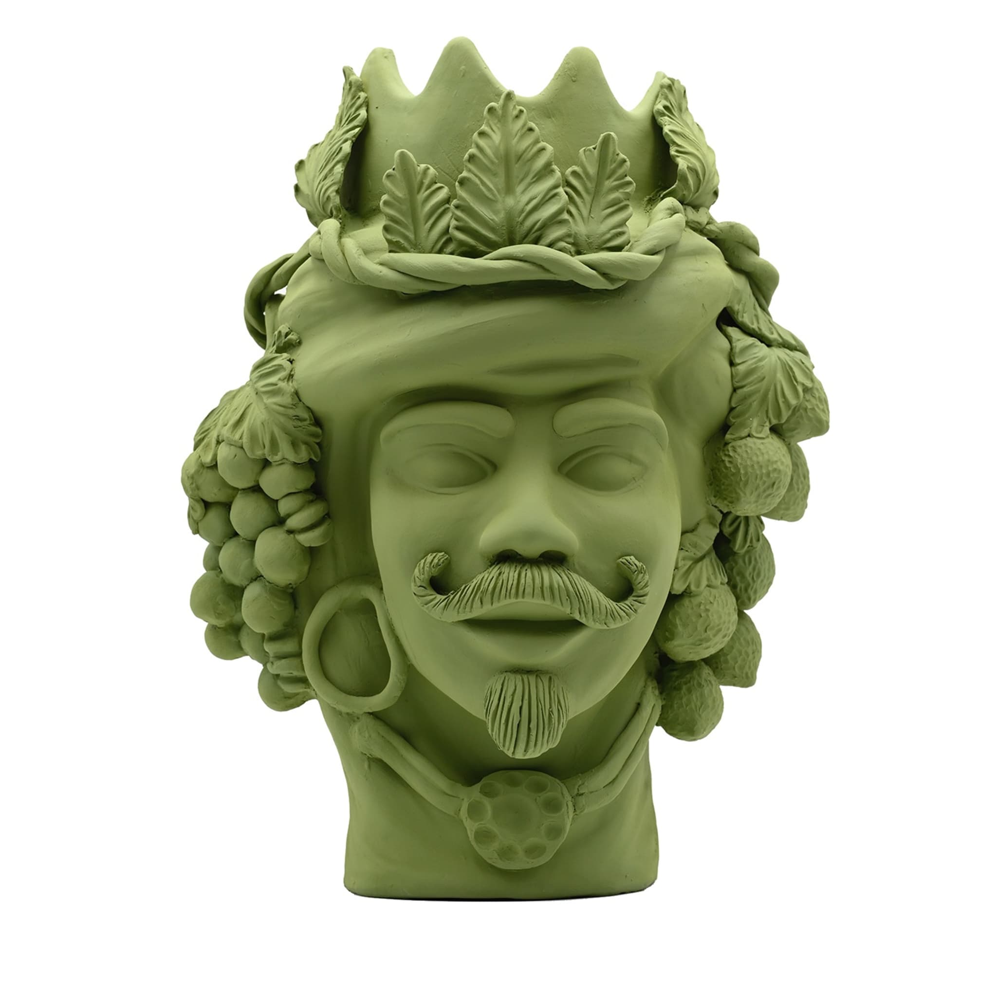 Зелёная матовая скульптура Moor's Head