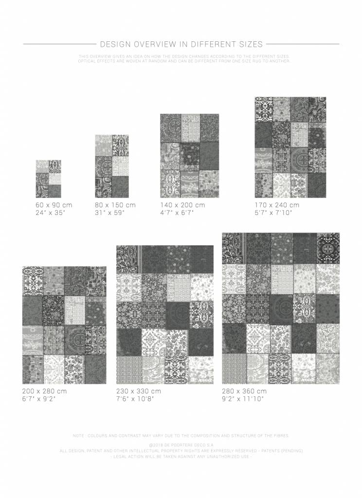 Ковер в стиле пэчворк Multi Black & White