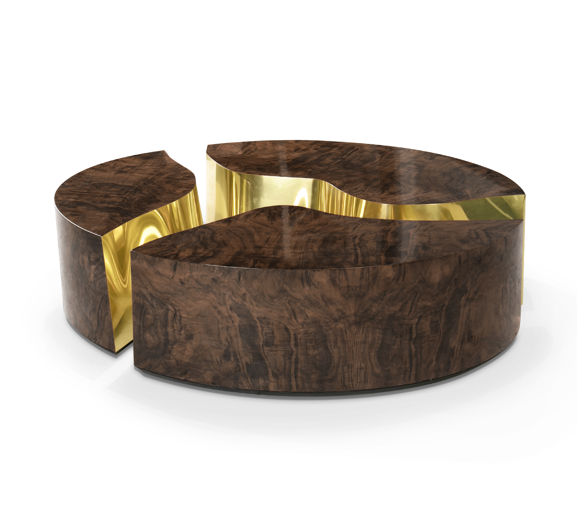 Журнальный столик Fissure Oval Walnut