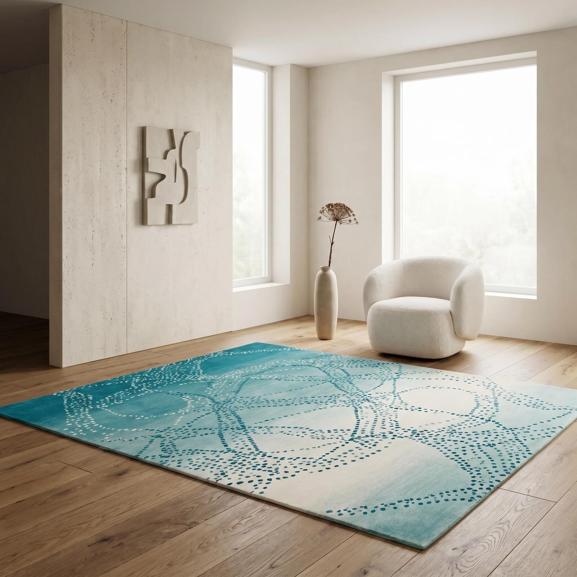 Килим авторський Ocean Web Teal