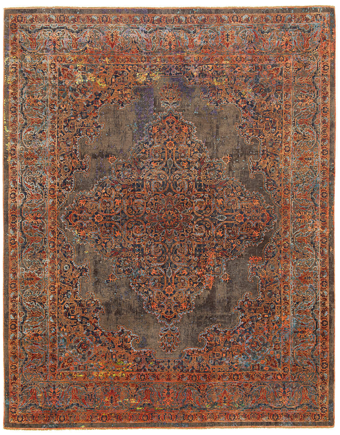Ковер Tabriz Fashion Artwork 8 Brown Orange Silk | Размер: 300 x 400 см