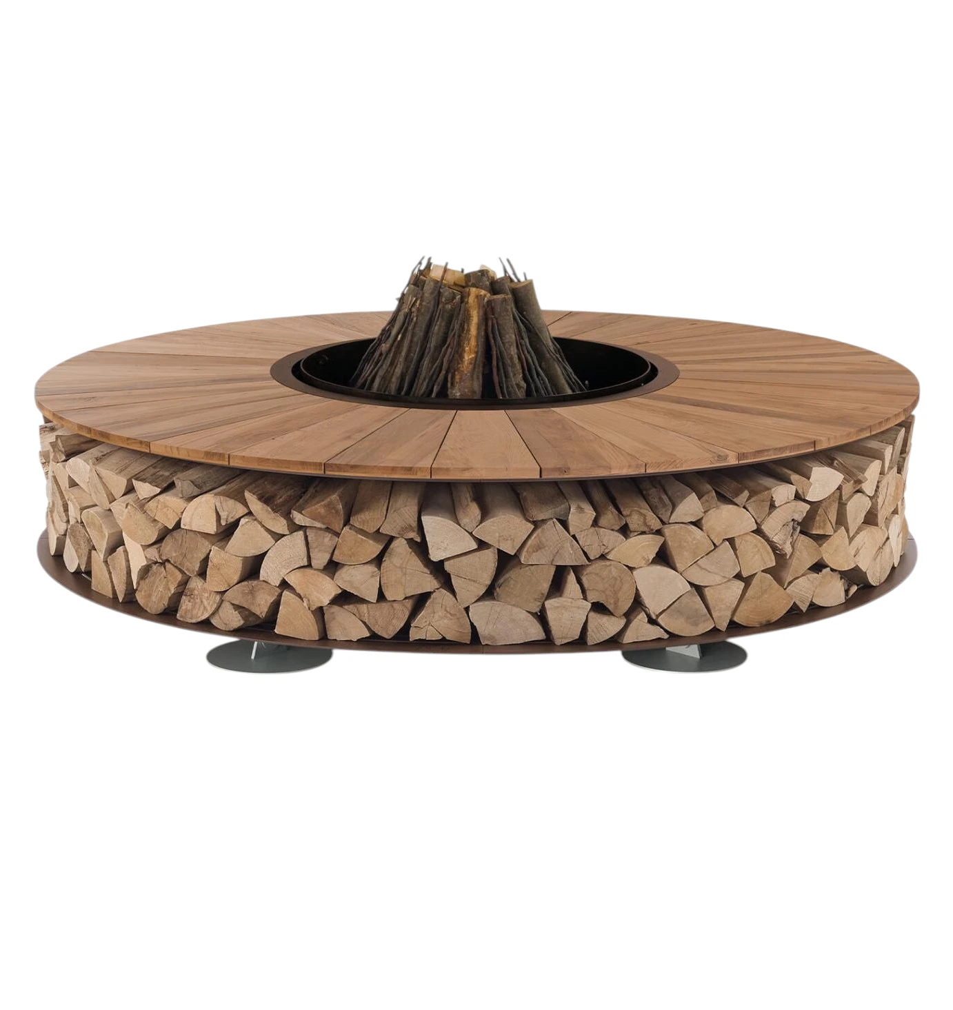 Круглая уличная жаровня Zero Wood (Италия)